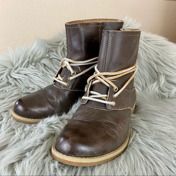 Timberland Earthkeepers Savill Hill Leather Lace Up Moto Ankle Boots Size 6 - Picture 2 of 14